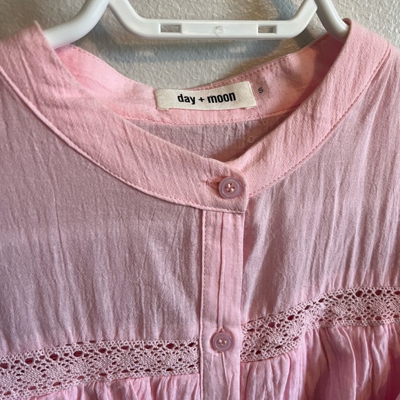 Pink blouse from Honey. Worn once for wedding shower, beautiful! - Picture 2 of 4